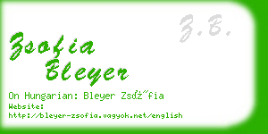 zsofia bleyer business card